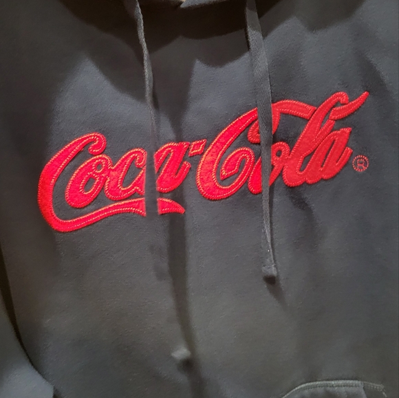 Vintage Coca Cola Unisex Blue Hoodie Sweater - Picture 4 of 4